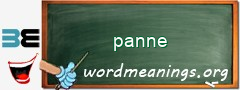 WordMeaning blackboard for panne